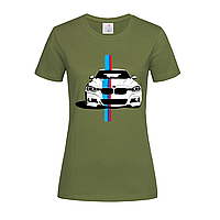 Армейская женская футболка С принтом БМВ (15-1-1-армійський)