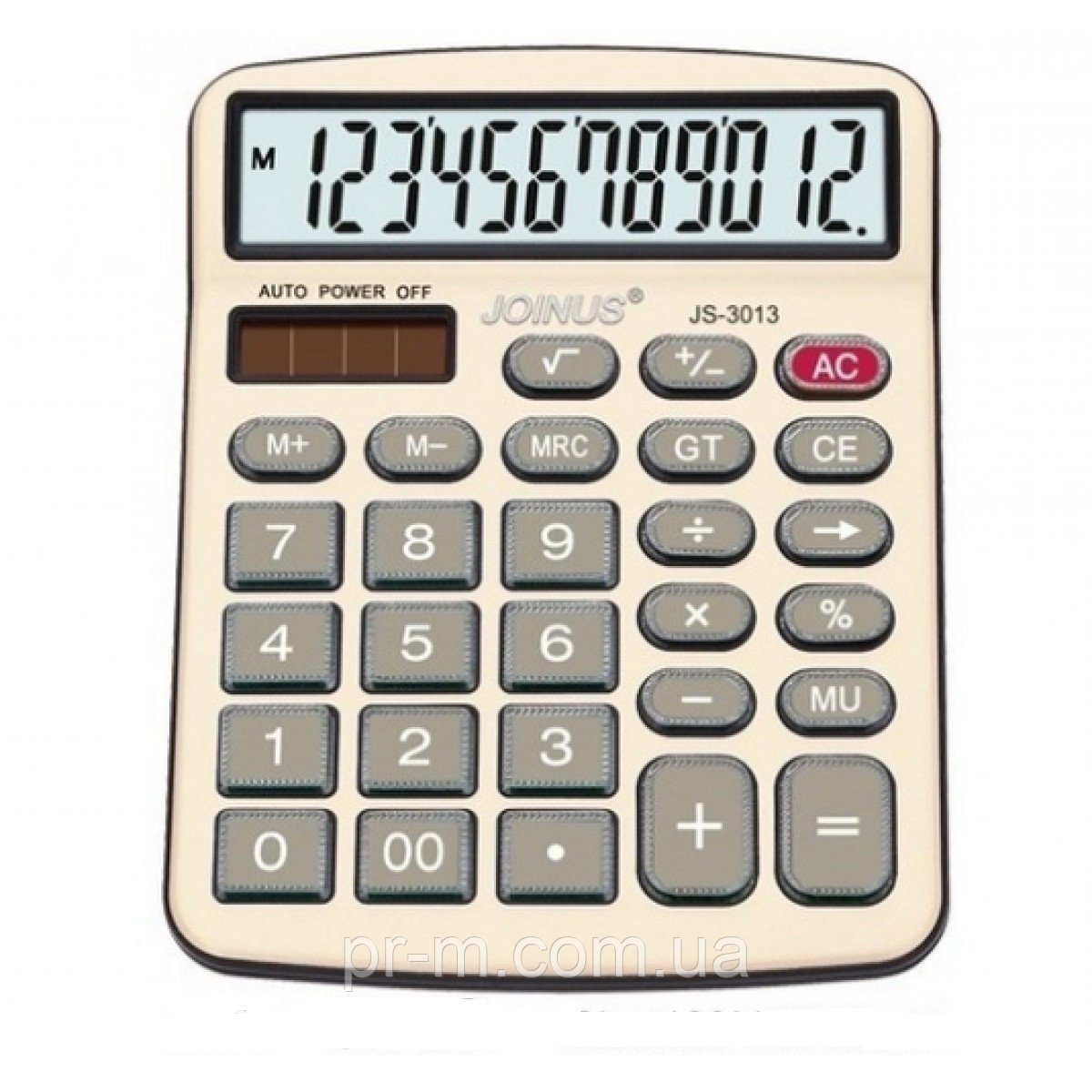 Калькулятор JOINUS JS-3013 (великий) + сонячна батарея, фото 1