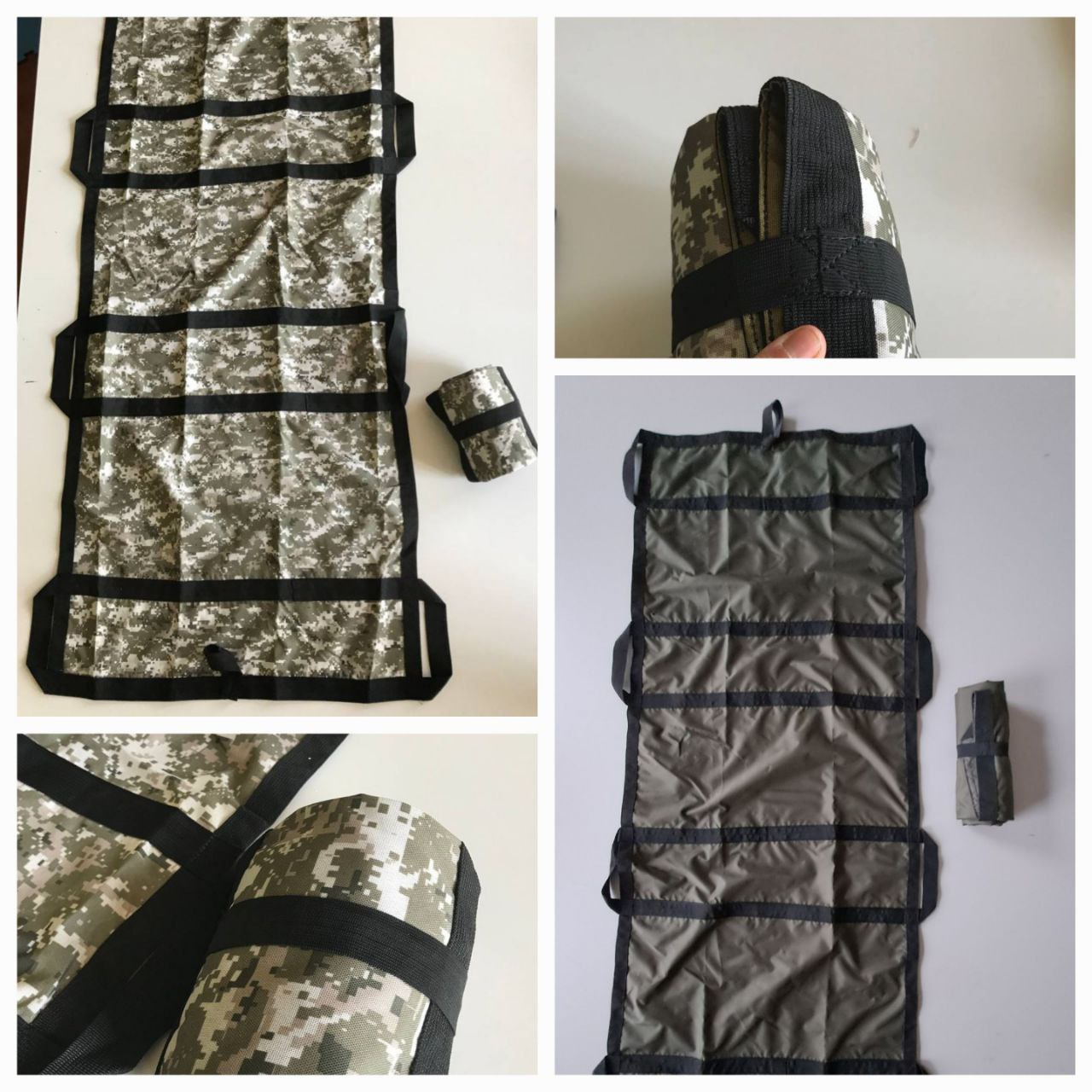 Носилки медицинские военные мягкие бескаркасные хаки 190*70 см - фото 2 - id-p2102461478