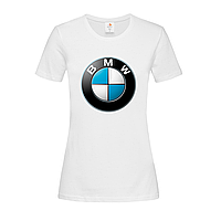 Белая женская футболка Лого BMW (15-1-2-білий)
