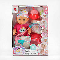 Пупс 9561 (24) "Tutu Baby playset", музичний чіп, характерні звуки та фрази, заплющує очі, аксесуари, в