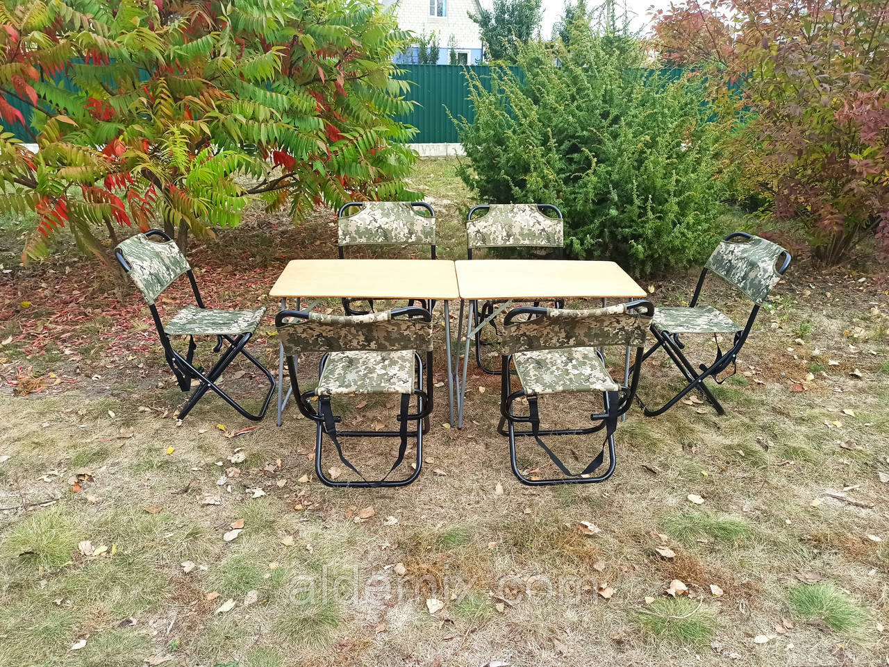 Купити розкладний столик зі стільцями для пікніка "Кріпиш ФП2+6" набір меблів на природу пром юа