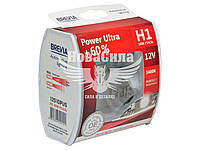 Лампочка галогенна H1 P14.5s 12V-55Вт (Brevia) +60 (Power Ultra) (кт. 2шт.) 12010PUS 12V-H1 P14.5s