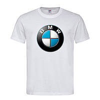 Белая мужская/унисекс футболка Лого BMW (15-1-2-білий)