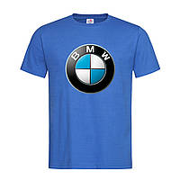 Синяя мужская/унисекс футболка Лого BMW (15-1-2-синій)