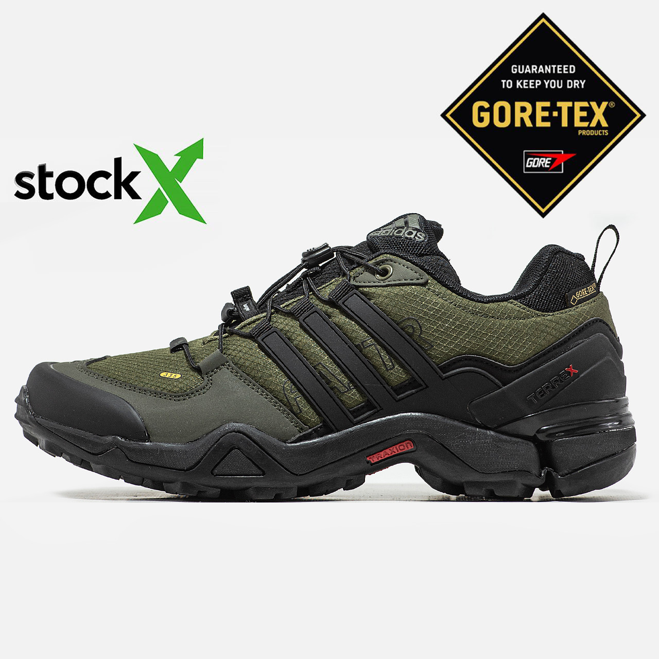 1136 Adidas Terrex Swift Gore-Tex Black/Green