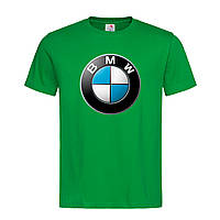 Зеленая мужская/унисекс футболка Лого BMW (15-1-2-зелений)