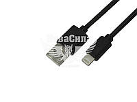 Кабель для зарядки моб. телеф. USB 0.1м. чорний (Cablexpert) (Iphone Lightning) CC-USB2-AMLM-0.1M