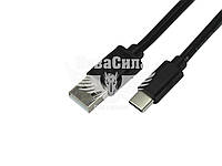 Кабель для зарядки моб. телеф. USB 0.8м. чорний (Atcom) (Type-C) 12773