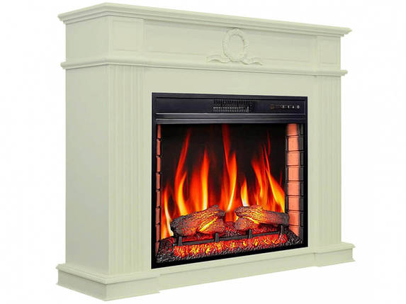 Електричний камін обігрівач, камінокомплект з порталом ArtiFlame Neoclassic AF28S Білий Дуб (зі звуком), фото 2