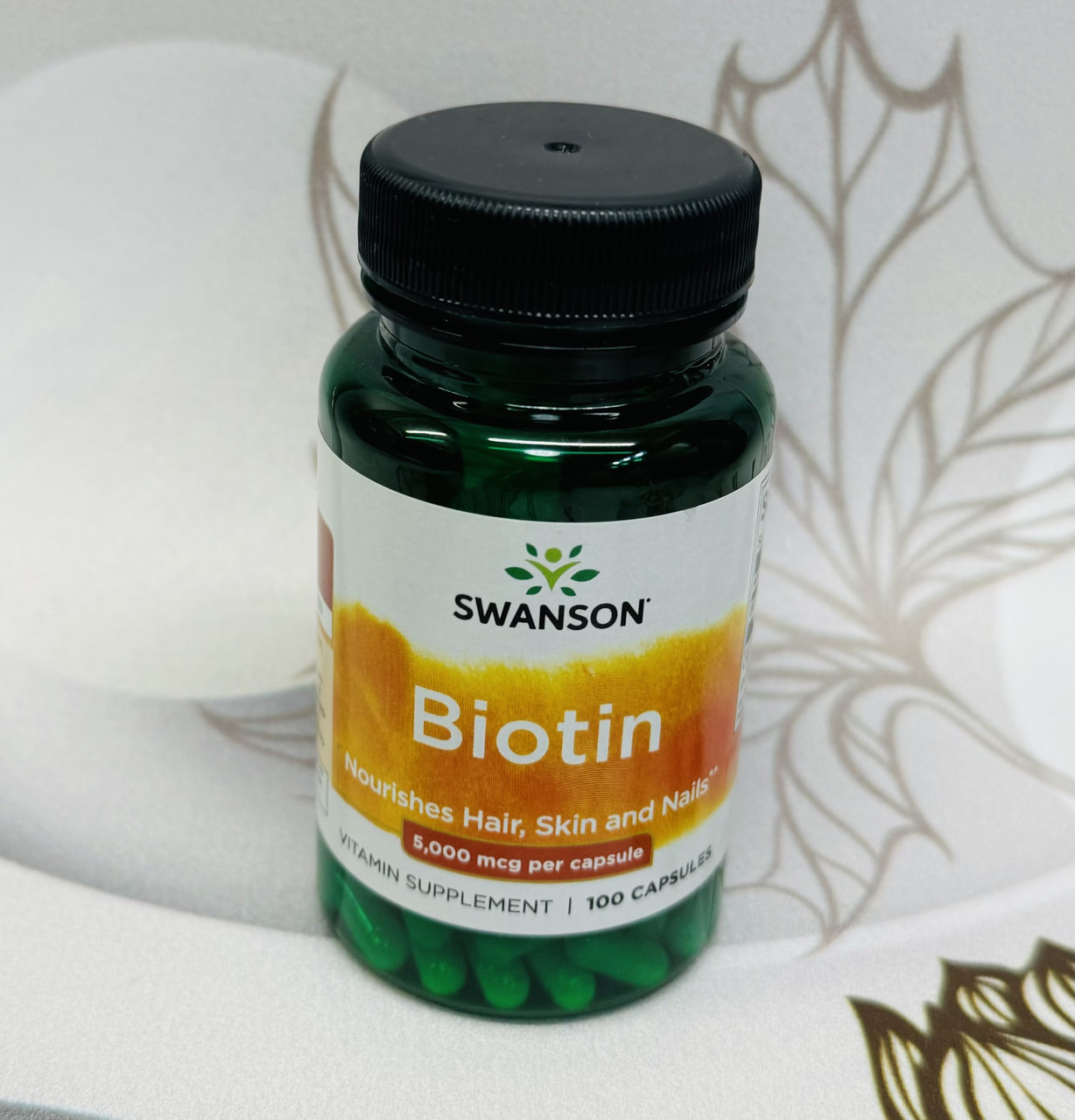 Біотин для шкіри, волосся, нігтів Swanson Biotin 5000мг