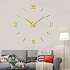 Настінний годинник 3D DIY CLOCK 173720 Золото, фото 4