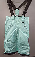 Лижні термо штани полукомбінезон Lupilu м'ятні для дівчинки 86-92