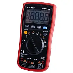 Мультиметр ANENG AN870 Pro (19999 звітів, сквабність, DC/AC 20А, DC/AC 1000V, 200 MΩ, 10MHz) із True RMS і NCV
