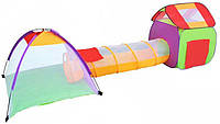 Палатка детская Домик + туннель + 200шт мячей Malatec DL