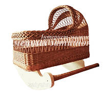 Плетені колиски ліжечко натуральне на полози