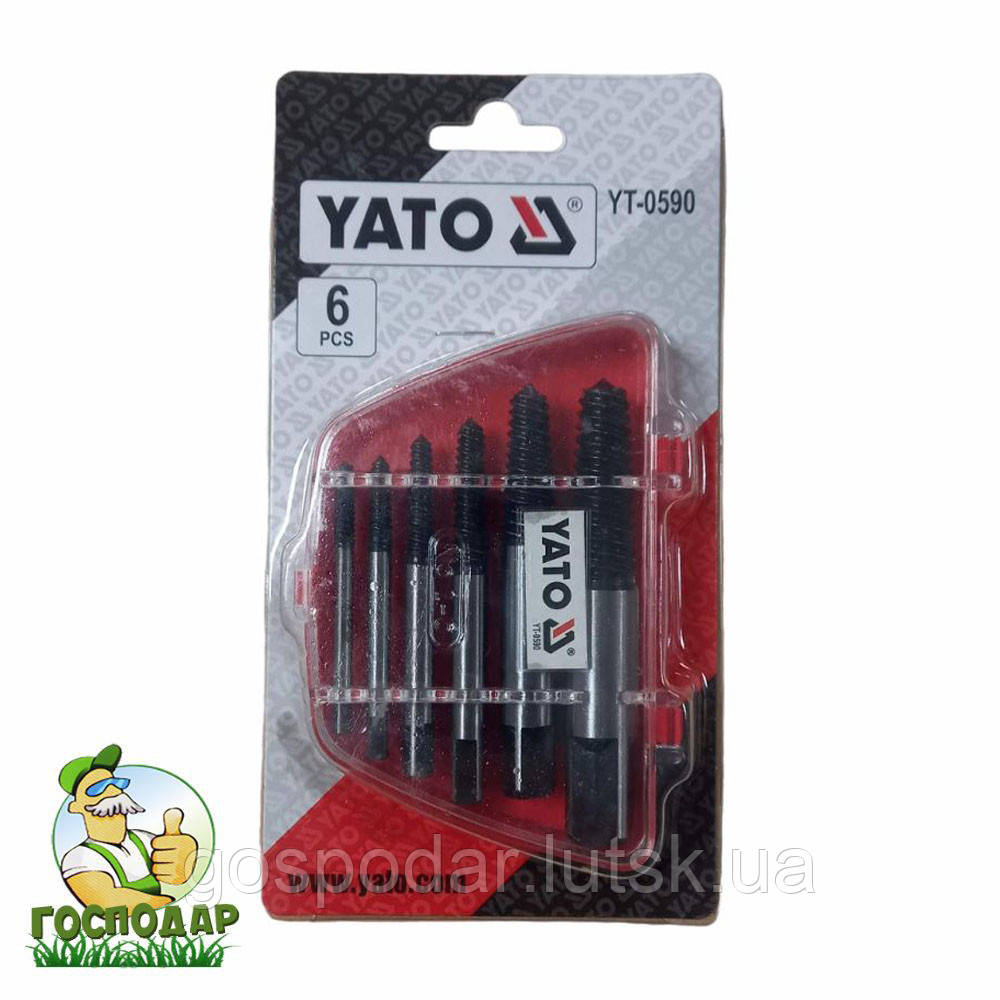 Набір екстракторів зламаних болтів екстрактори 6 штук Yato YT-0590, фото 1