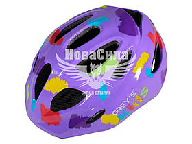 Велосипедний шолом (Greys) M дитячий фіолетовий глянцевий   GR22323