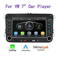 Магнитола VAG 7 Golf 5 6 Passat b6 b7 CC Polo Caddy 3 Tiguan skoda Fabia leon магнитофон carplay android 2din