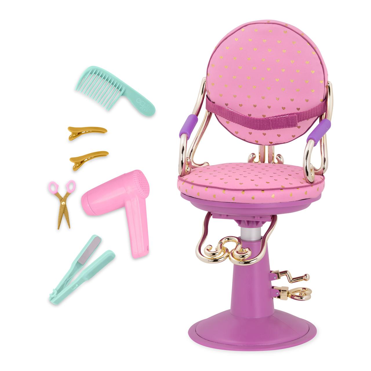 Ігровий набір Our Generation - Крісло для салону з аксесуарами Рожевий (BD35107Z)