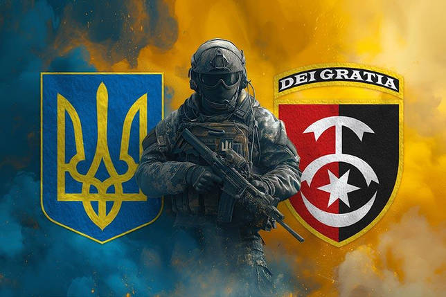 Прапор 30 ОМБр імені князя Костянтина Острозького ЗСУ Воїн з гербом України та підрозділу, фото 1