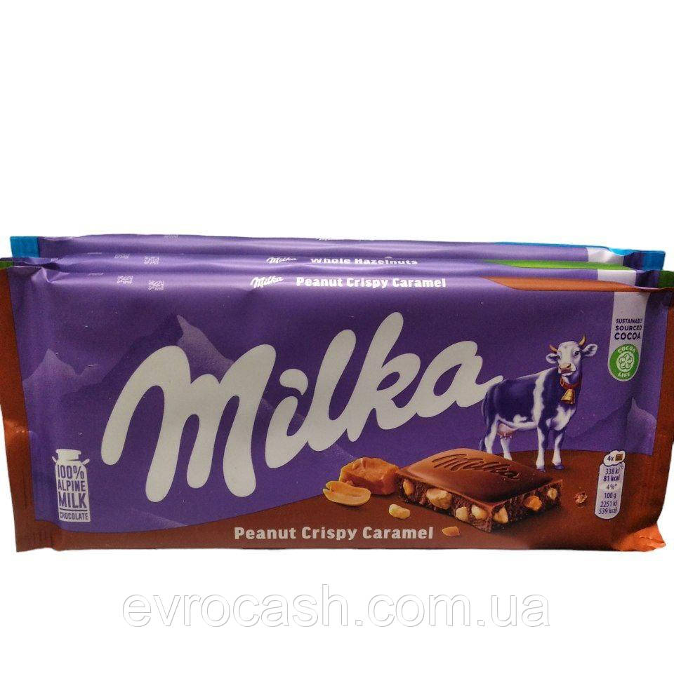 Шоколад Milka Peanut Crispi Caramel 100 г