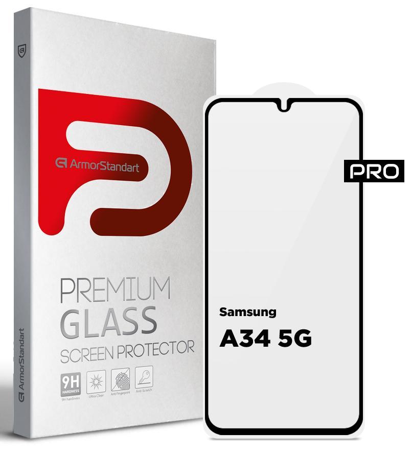Захисне скло ArmorStandart Pro для Samsung A34 5G (A346) Black (ARM66207)