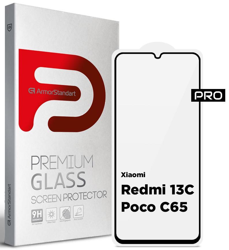 Захисне скло ArmorStandart Pro для Xiaomi Redmi 13C / Poco C65 Black (ARM73151)