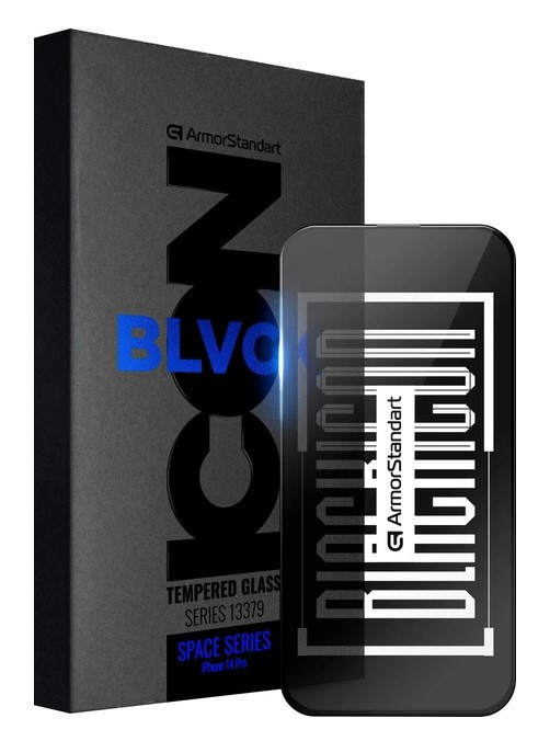 Захисне скло ArmorStandart Space Black Icon для Apple iPhone 14 Pro (ARM63562)