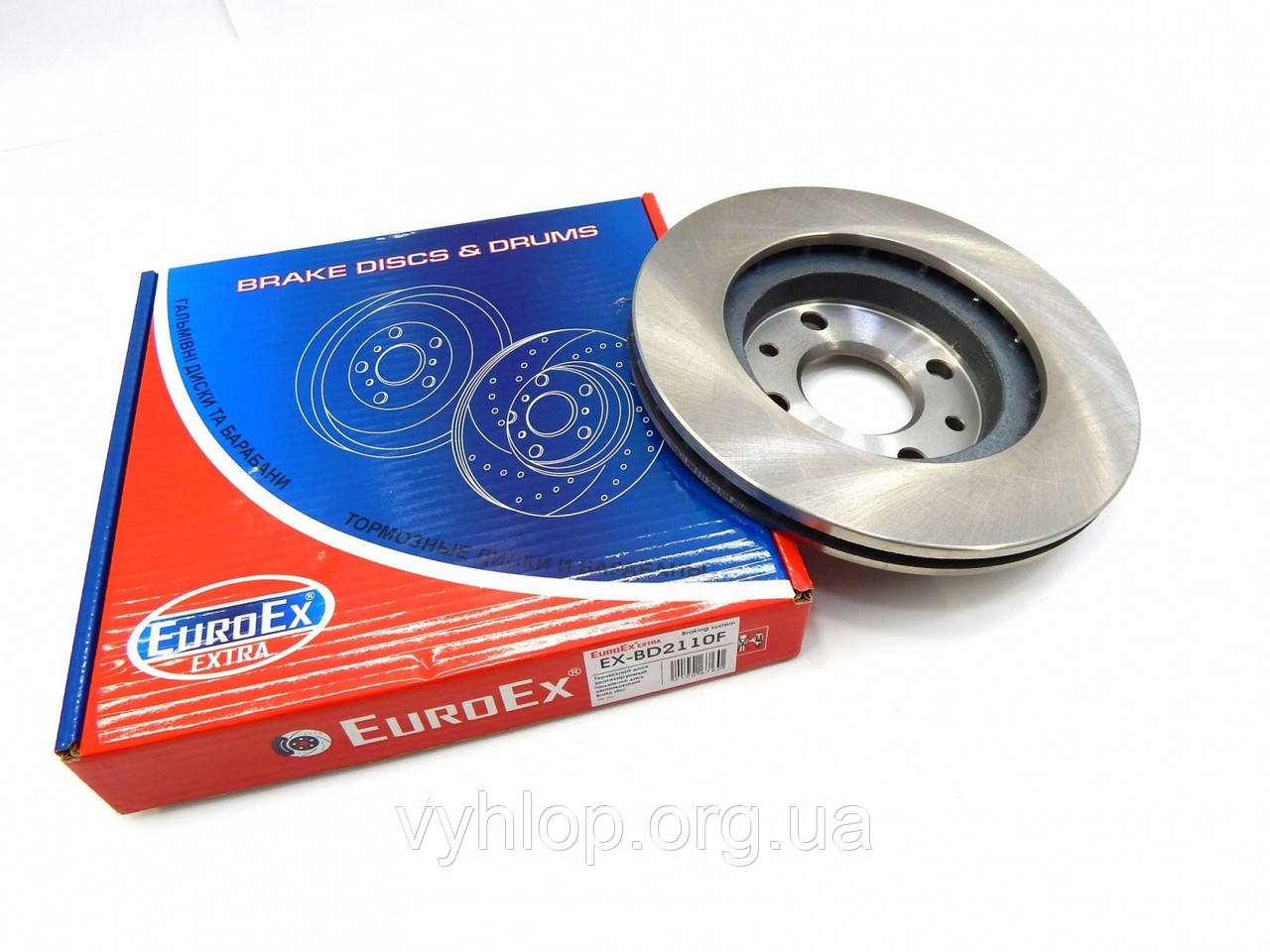 Диск гальмівний (вентильований) ВАЗ 2110 13 (EX-BD2110F 2110-3501070) EuroEx