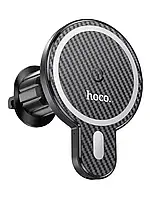Держатель Hoco CA85 magsafe беспроводная зарядка авто крепление тримач у діфлектор iphone samsung xiaomi