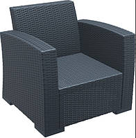 Кресло ротанг Dark Grey (Monaco Lounge Armchair), арт. 831