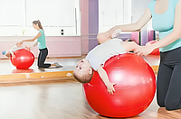 Мяч для фитнеса (фитбол для беременных, для новорожденных, для занятий с грудничками) 75 см Profit Ball Красный