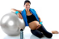 Мяч для фитнеса (фитбол для беременных, для новорожденных, для занятий с грудничками) 75 см Profit Ball Серый