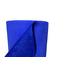 Фоаміран 2мм глітерный для декору, 0,5 м синій