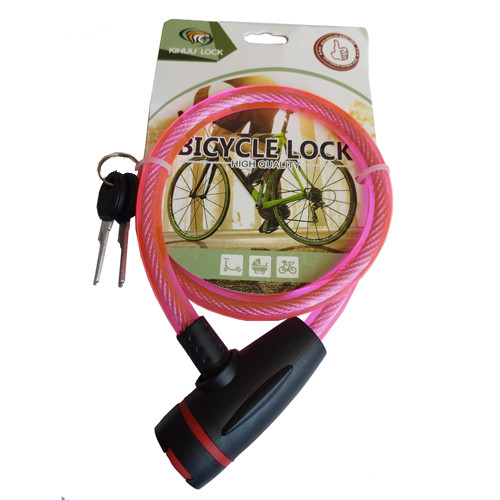 Замок велосипедний KIHUU LOCK 187, 12*80 тросовий, 2 ключі