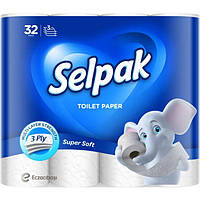 Туалетний папір Selpak Pro целюлозний, 3-шаровий (32 шт./уп.)