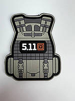 Шеврон 5.11 Tactical, наклейка на велкро-панель, Размер 8.5 х 7 см