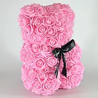 Ведмедик з троянд із серцем 25см Teddy Flower Bear