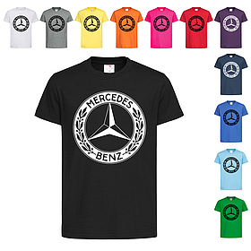 Чорна дитяча футболка Прикольна Mercedes Benz (15-2-3)