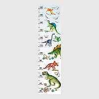 Ростомер детский LIPKO Динозавры виниловая наклейка 30х115 см