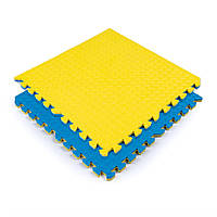 Пол пазл мягкий резиновый коврик eva сборный для жилых комнат YELLOW та BLUE 60*60cm*2cm игровых тренажерного