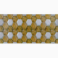 Декоративная ПВХ панель плитка 3d влагостойкая для стен в кухню ванную комнату спальню балкон 960*480* 4мм