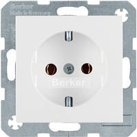 Berker S. 1/B. 3/B. 7 - Розетка 2к+з, SCHUKO, полярна білизна
