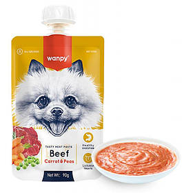 Wanpy (Ванпі) Beef Carrot & Pea крем-суп для собак ЯЛОВИЧИНА З МОРКВОЮ 90г
