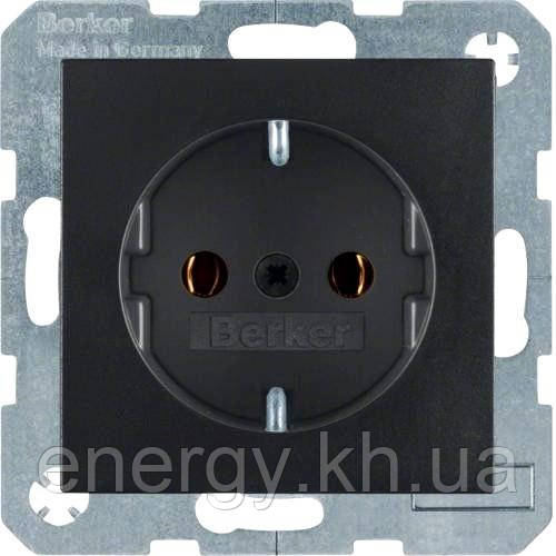 Berker S. 1/B. 3/B. 7 - Розетка 2к+з, SCHUKO, антрацит