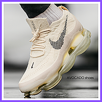 Кросівки чоловічі і жіночі Nike Air Max Scorpion Flyknit White Beige / Найк Скорпіон білі бежеві