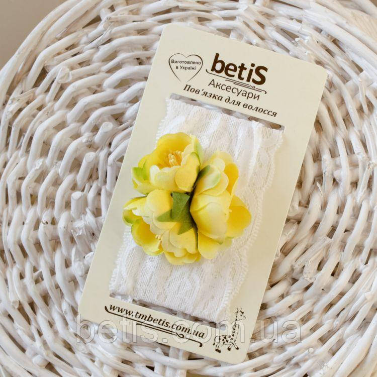 Пов'язка "Модель-51" Жовтий Гіпюр арт.27076948  Зріст 56-68(р)