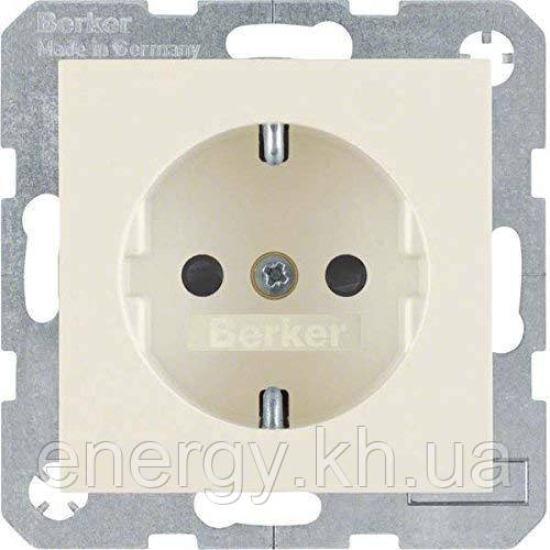 Berker S. 1/B. 3/B. 7 - Розетка 2к+з SCHUKO з захистом контактів, білий