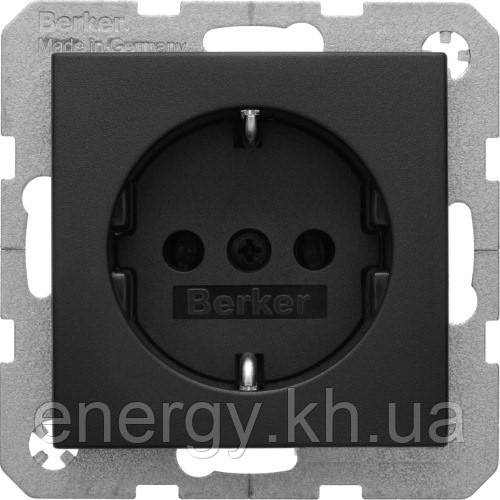 Berker S. 1/B. 3/B. 7 - Розетка 2к+з SCHUKO з захистом контактів, антрацит